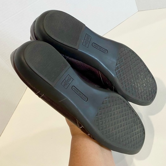 Aerosoles Women's Copenhagen Burgundy Brown Leather Flats Comfort Soles Size 10 - Picture 8 of 11